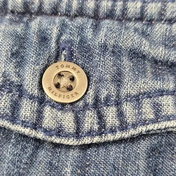 Tommy Hilfiger Boys Button Down Jean Shirt - Picture 10 of 11